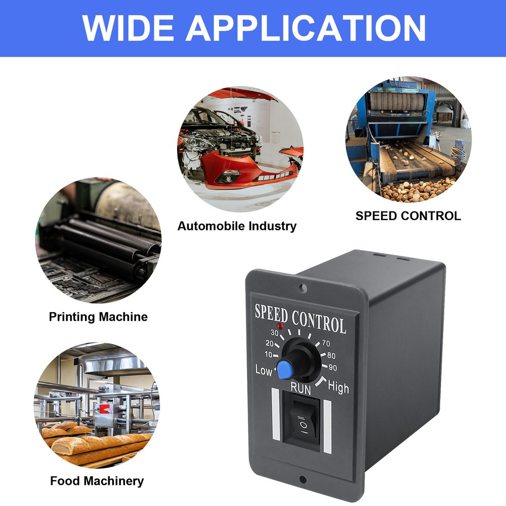 Controller Reversible`DC 10-60V 6A PWM DC`Motor Speed Switch Regulator Switch