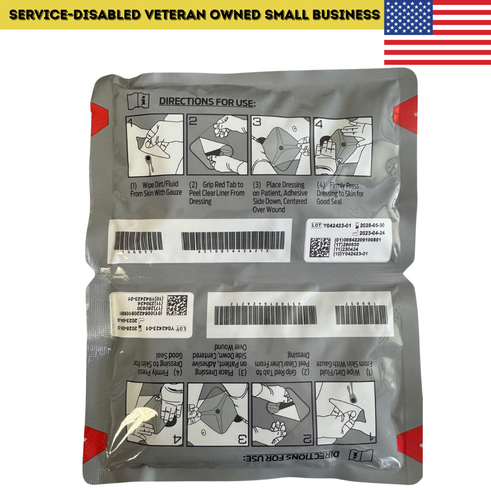 4 Twin Packs – HyFin® Vent Compact Chest Seal (8 Seals Total) for Pneumothorax