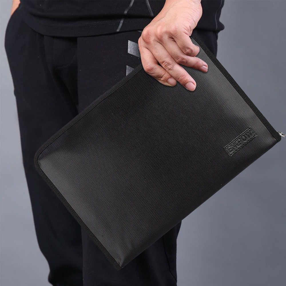 Fireproof File Folder Fireproof Fire and Water Resistant Money Document Bag w...