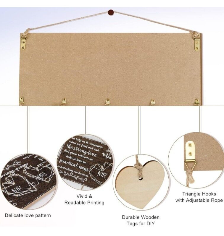 Mr & Mrs Wedding Prayer & Photo Wall Hanger