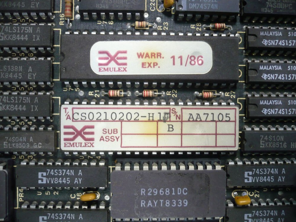 Emulex CU02 DHV11 DEC Digital Equipment Corp Board Module MicroVax Micro PDP Mux
