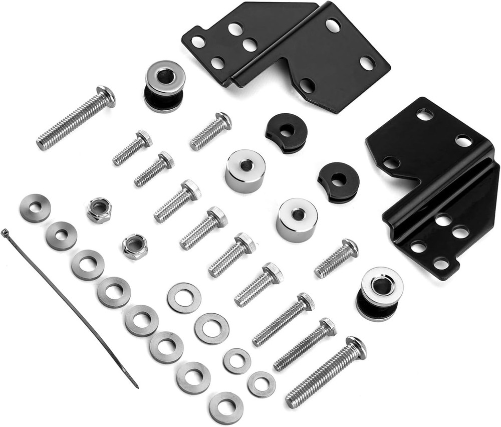 Removable docking hardware kit compatible with Harley touring bikes