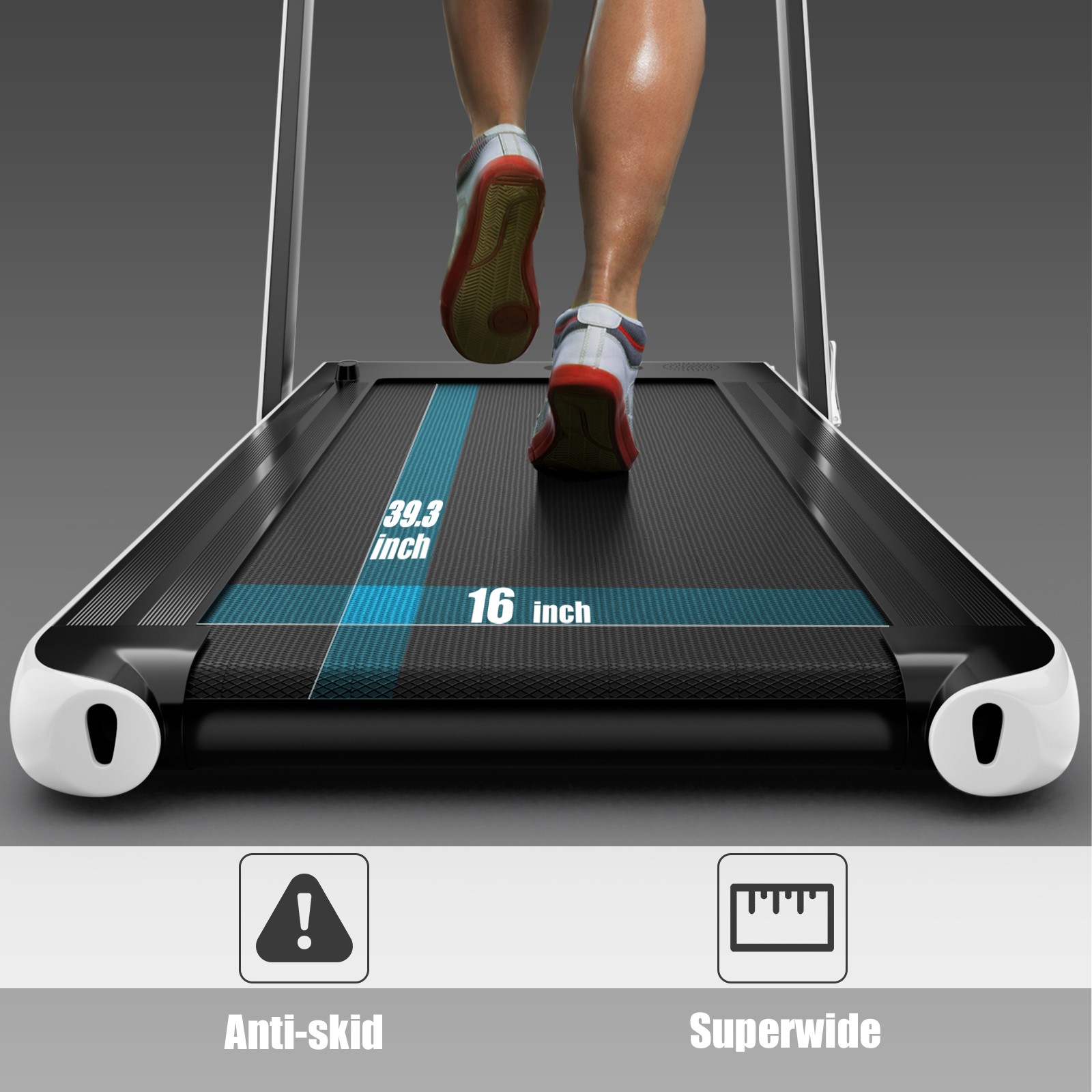 SuperFit 2.25HP 2 in 1 Folding Treadmill W/ APP Speaker Remote Control