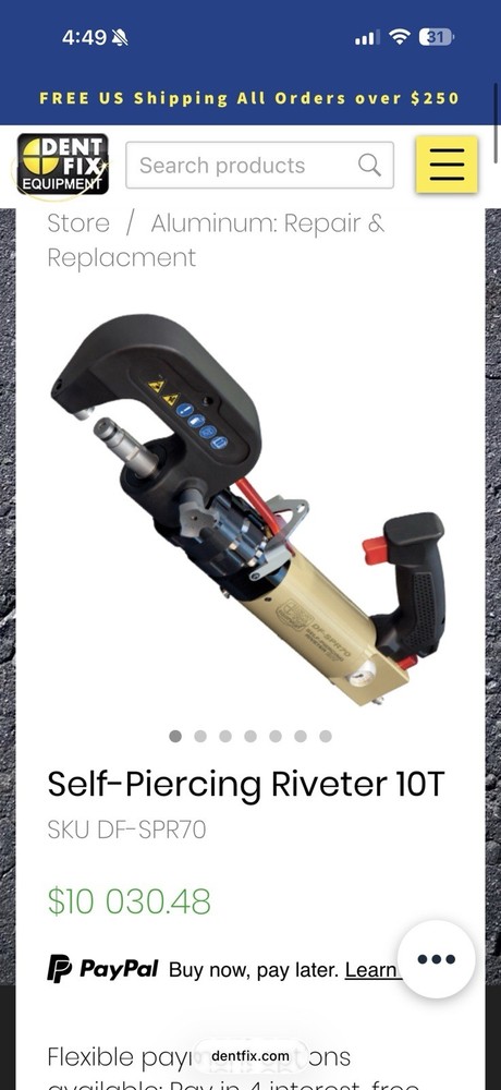 Self Piercing Rivet Gun