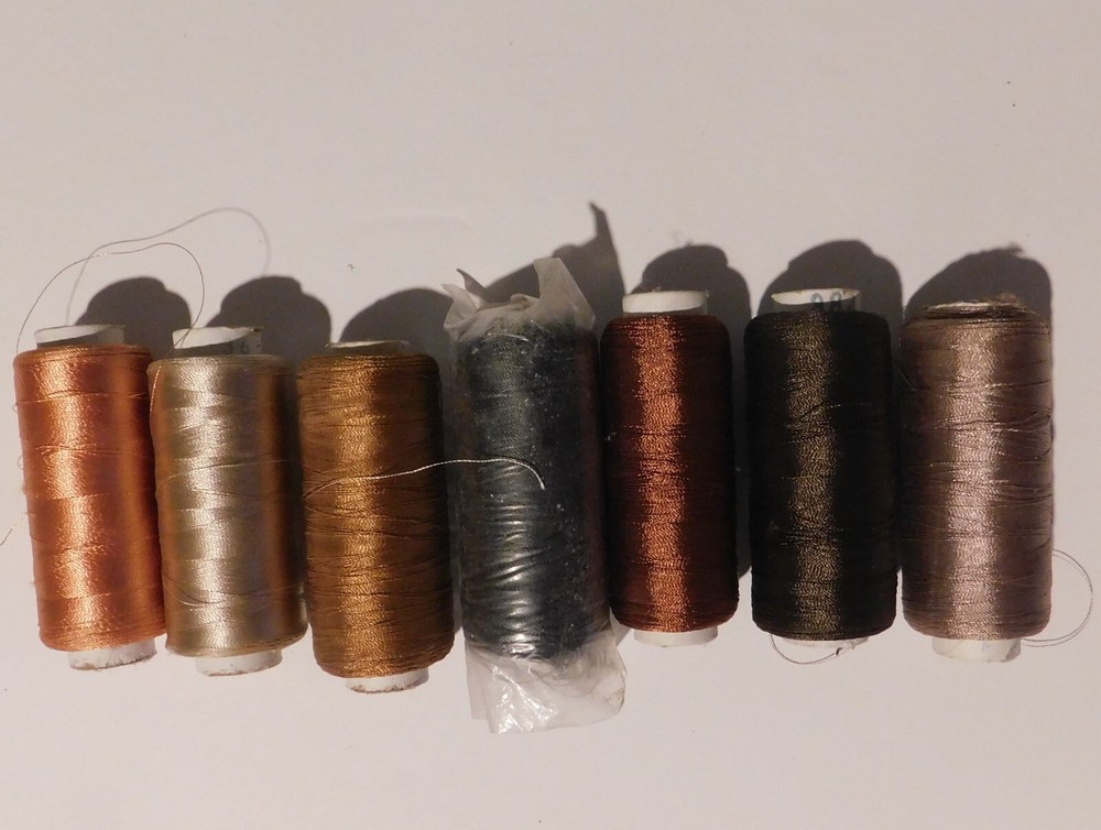 7 spools Shinny Embroidery Thread (Multi Colors)