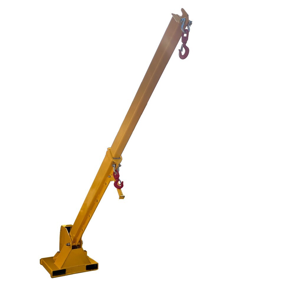 4400lb Fork Extension Mobile Crane Lifting Hoist Jib Boom Hook Angle Adjustable