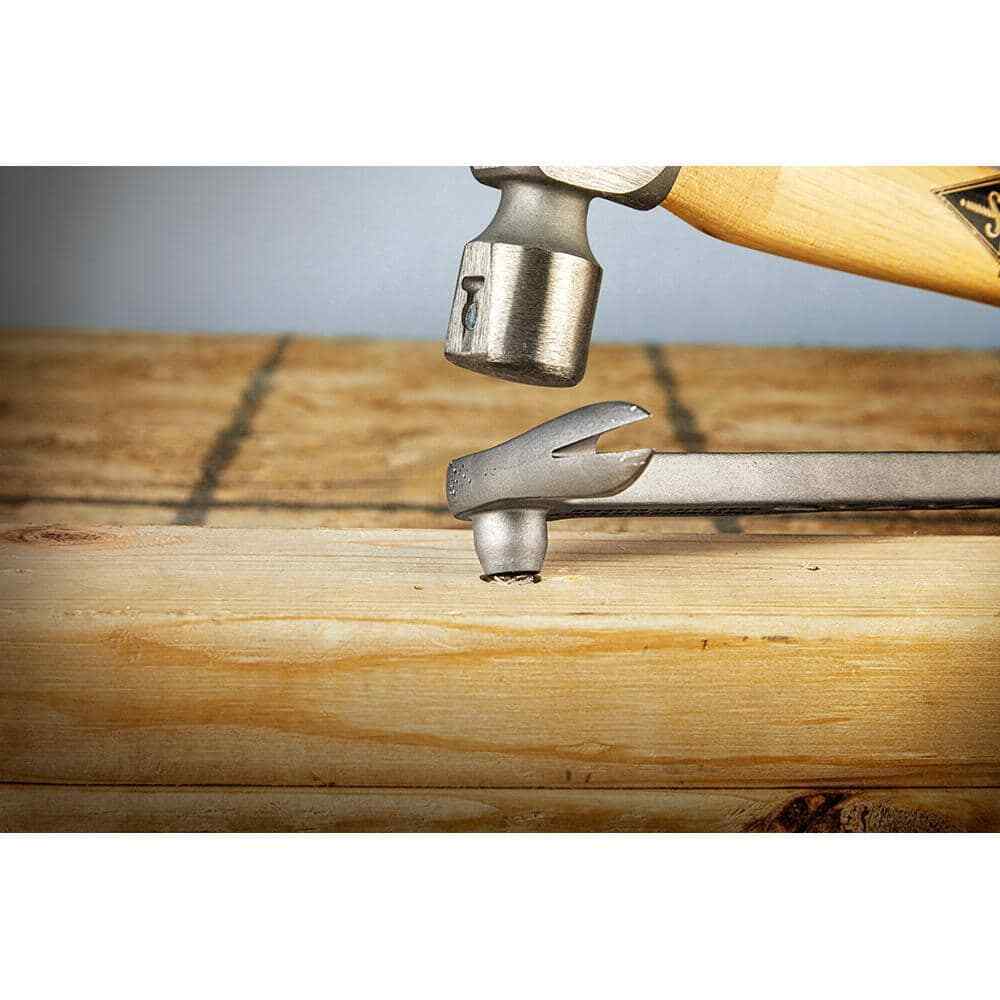 12 in Titanium Clawbar Nail Puller with Dimpler for pulling common nails easily