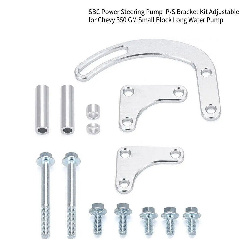 SBC Power Steering Pump Bracket 551522 For Chevy GM Small Block Long Water Pump