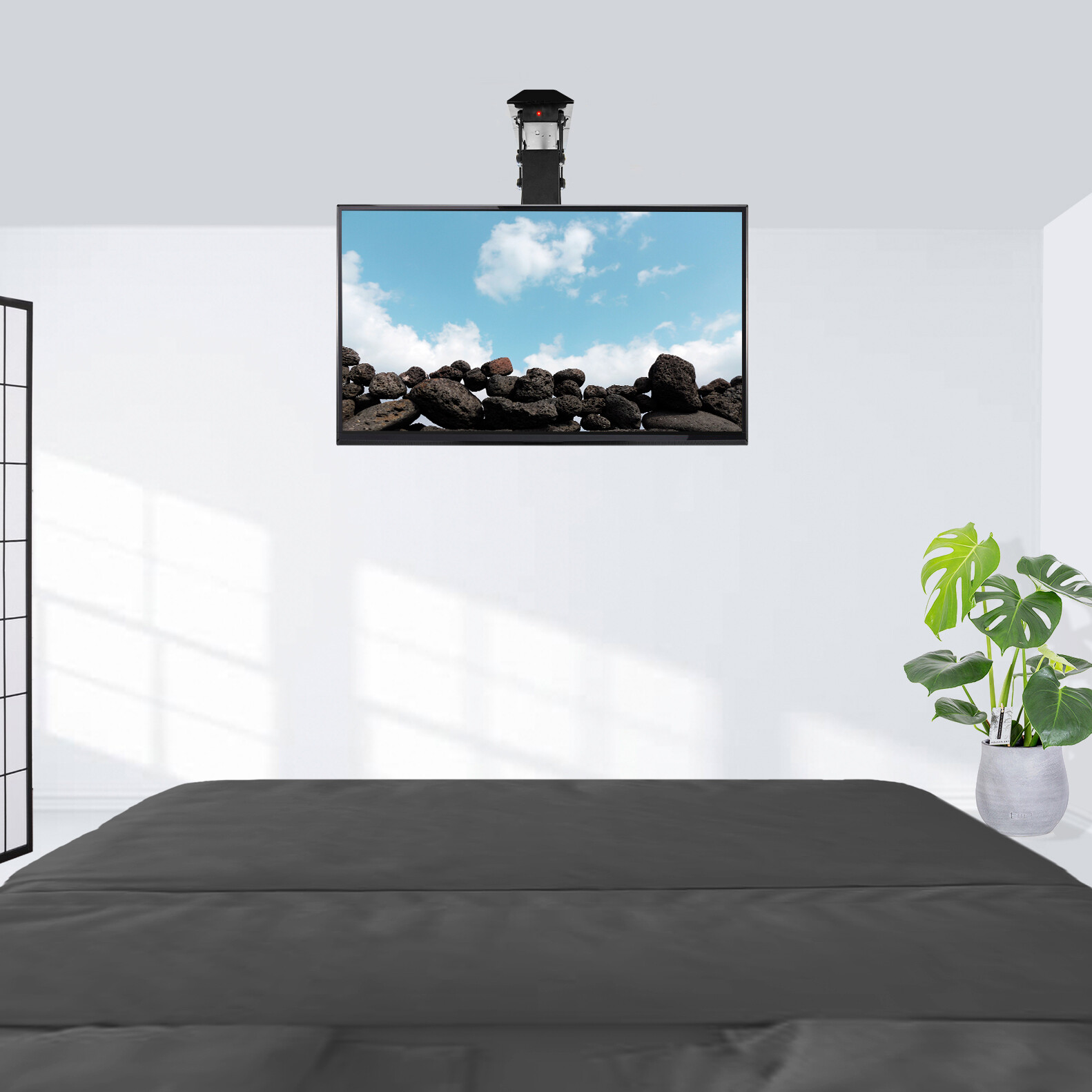 Electric Motorized Flip Down Pitched Roof Ceiling TV Mount for 23" to 55" Screen
