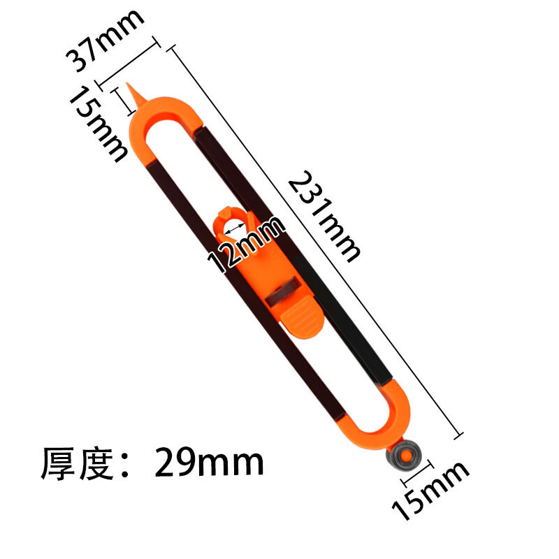 Profile Scribing Ruler Contour Gauge with Lock Precise Copy Irregular Shape Tool