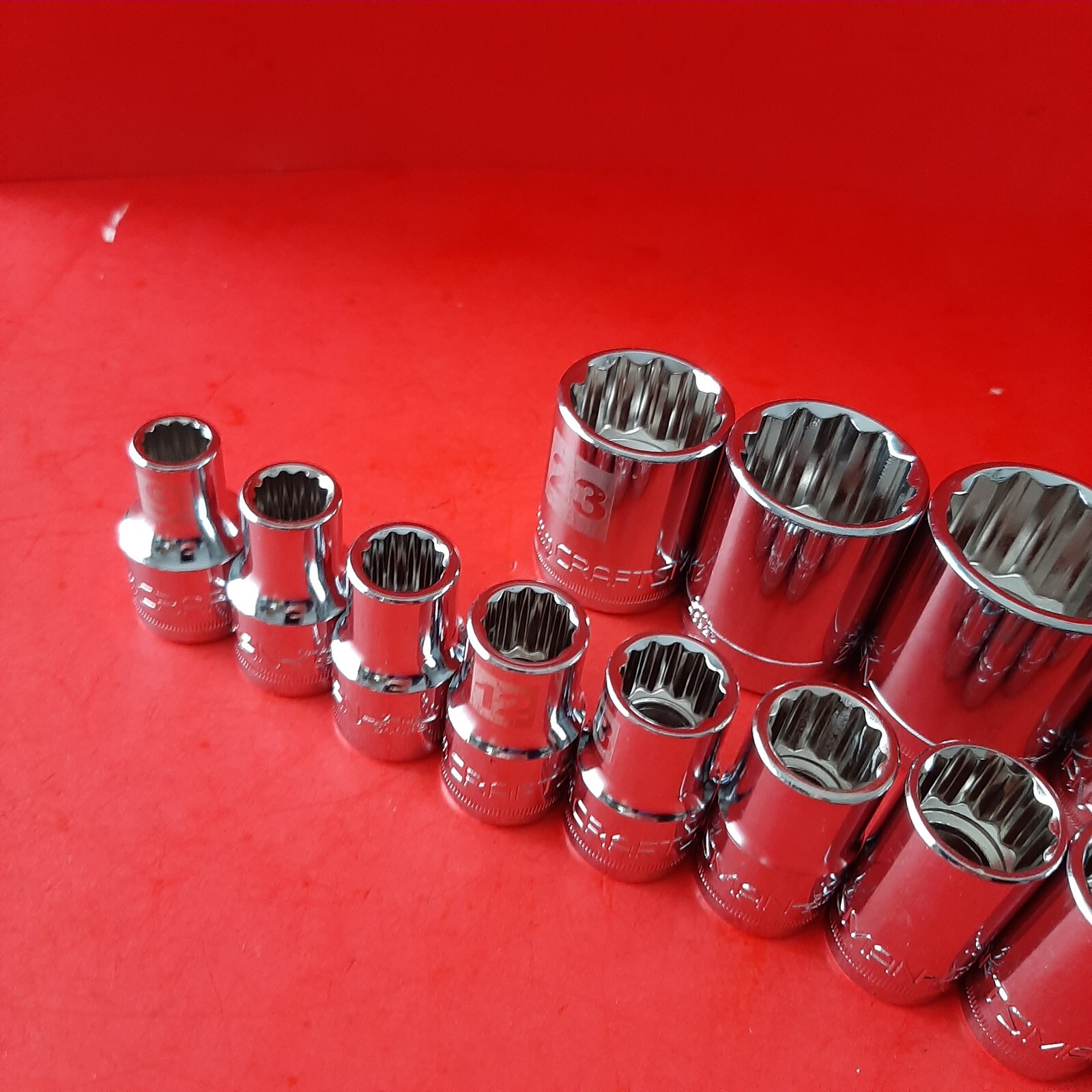 NEW CRAFTSMAN Easy Read 24pc 12pt 1/2 Drive METRIC Socket Set 9-30mm,32mm,36mm