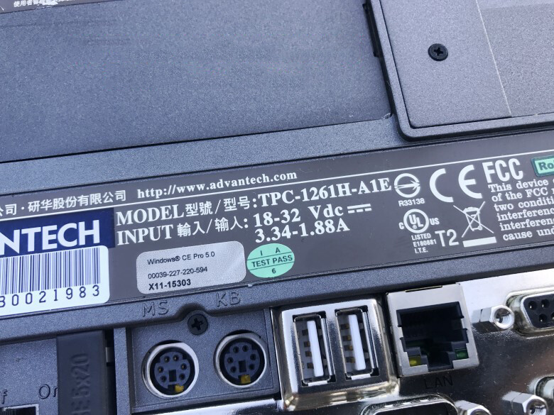 Used ADVANTECH Touch Panel Computer TPC-1261H-A1E Express DHL or FedEx#YC