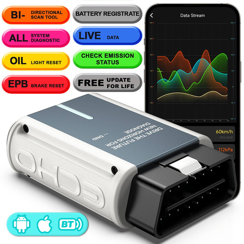 OBD2 Scanner Bluetooth Code Reader Car Full System Diagnostic Tool Bidirectional