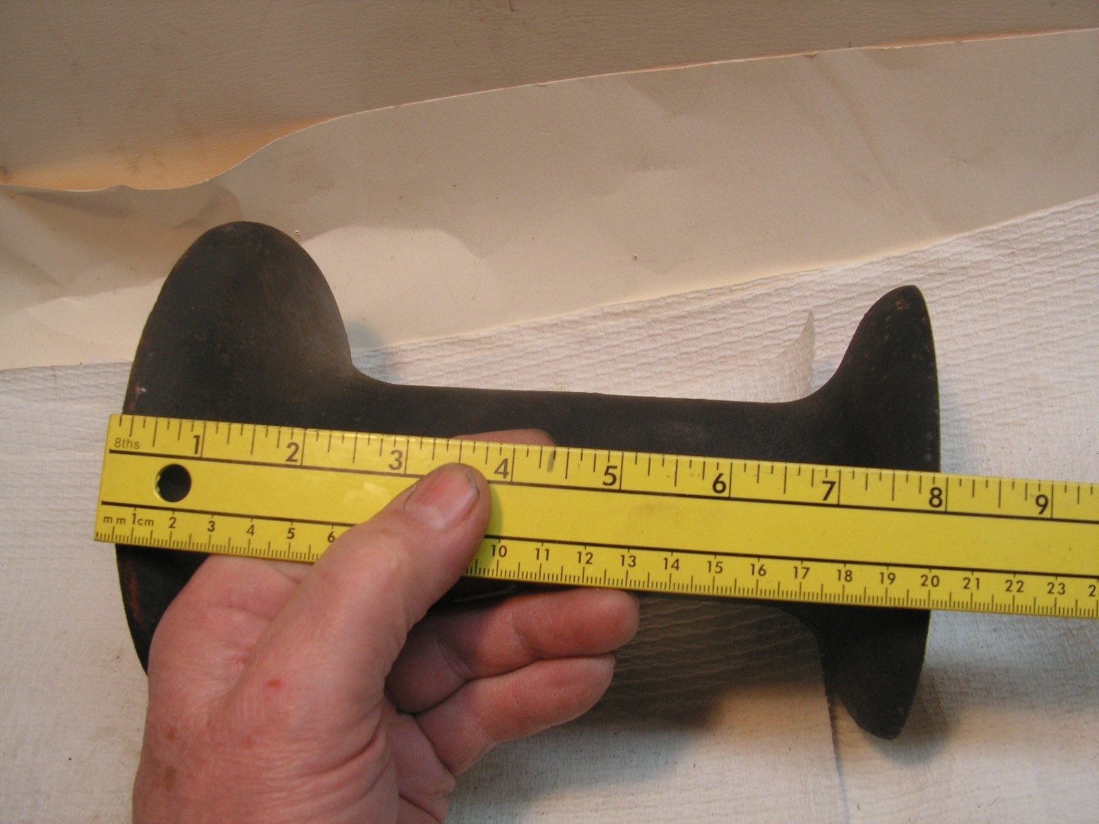 Antique Cast Iron SPOOL Large Boat Dock Tie Down Cleat Marine Decoration SQUARE