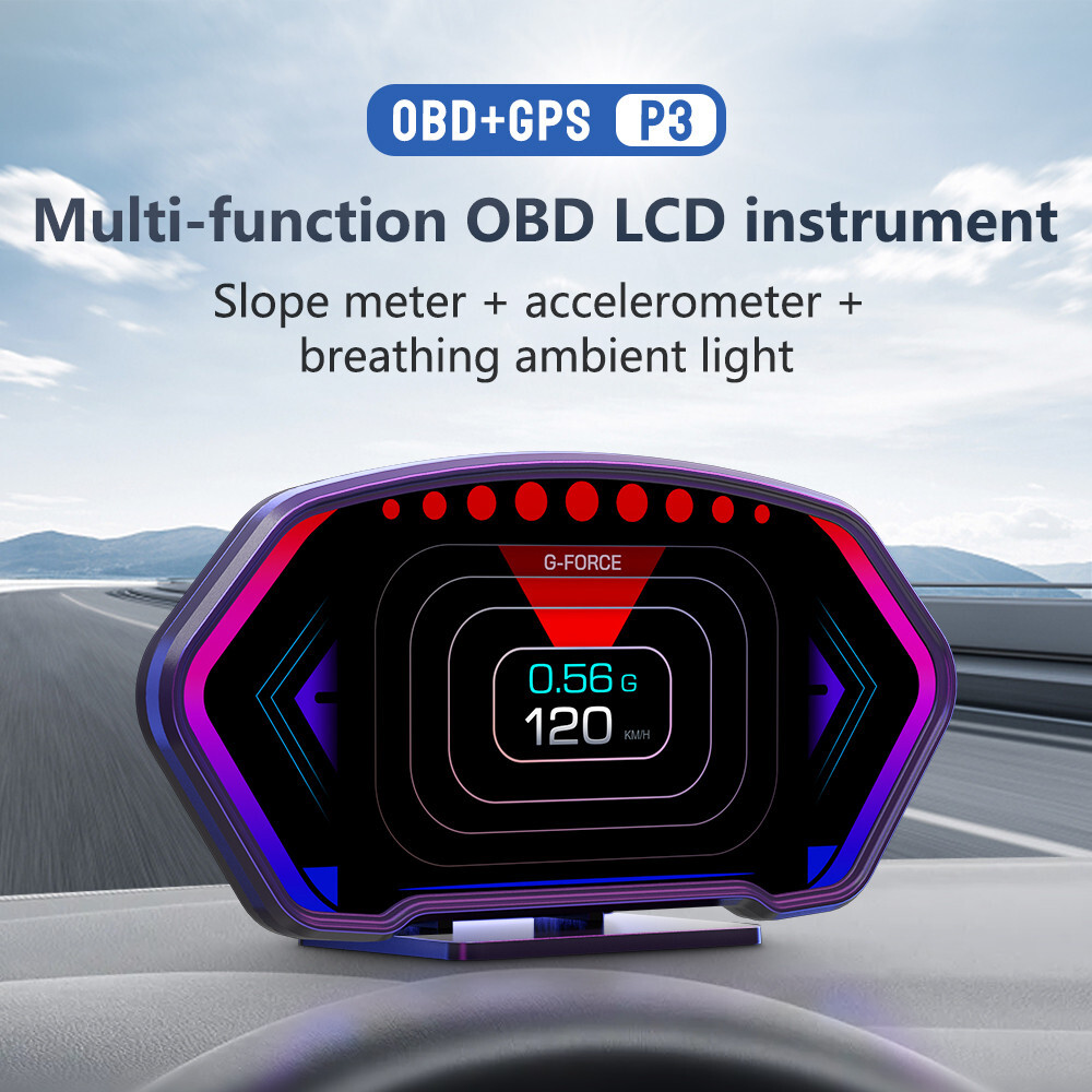 Car OBD GPS Head Up Display Multi-Function Digital Speedometer Dashboard Mount