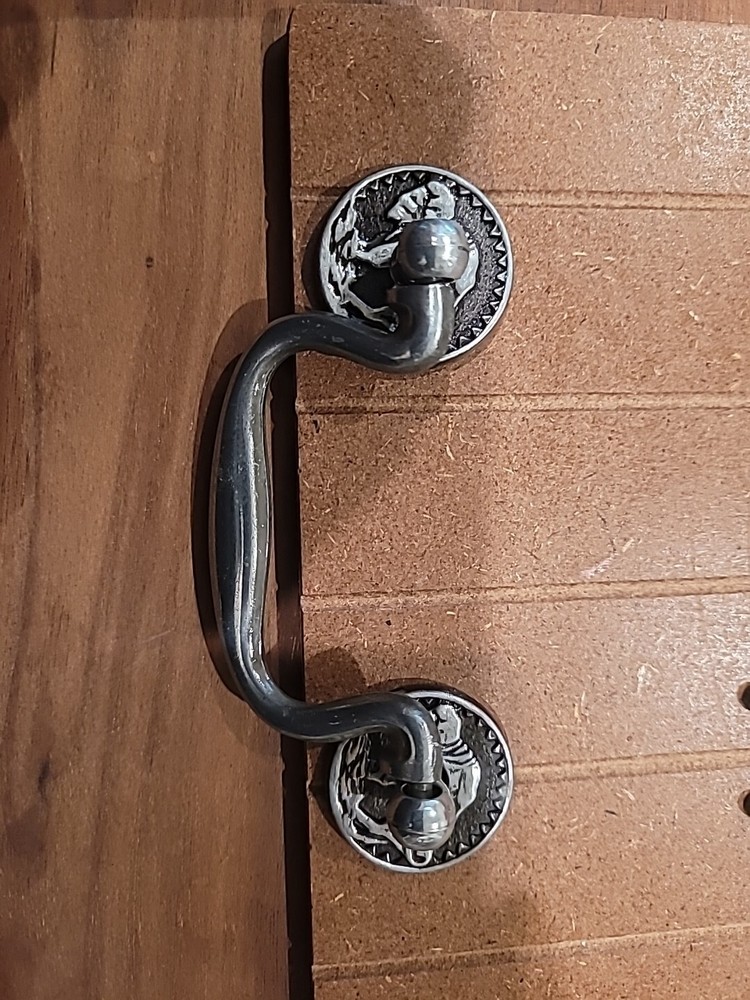 Belwith P393-SM Silver Medallion Drop Bail Pull For Drawers