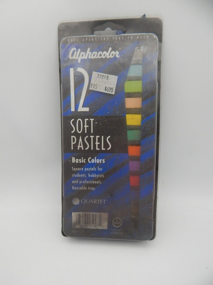 NEW ALPHACOLOR 12 SOFT PASTEL BASIC COLOR SQUARES