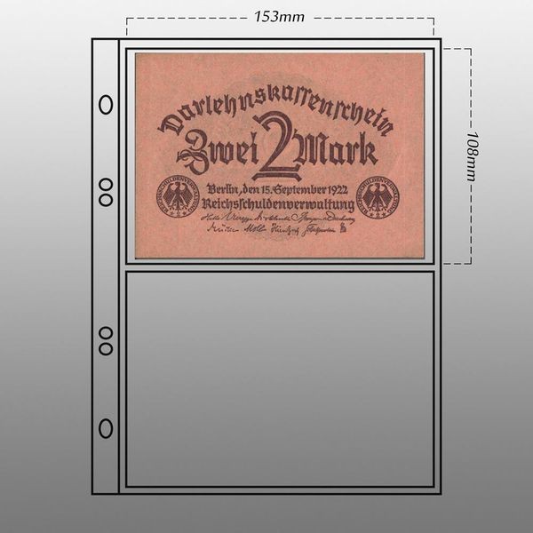 5 Prophila banknote sheets, 2 pockets black