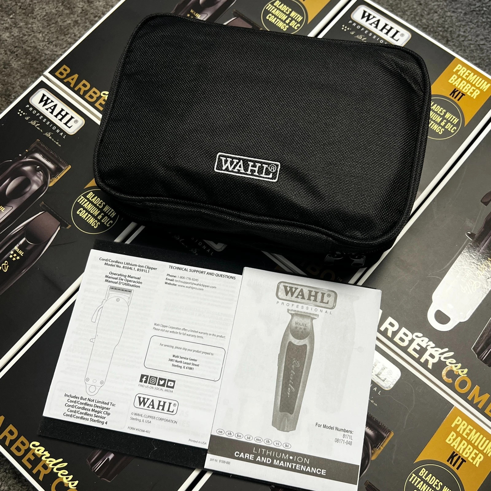 WahI New Professional 5 Star Cordless Barber Combo Magic Clip Clipper Detailer