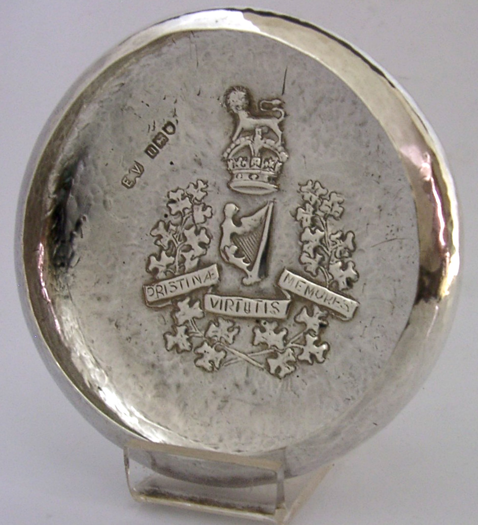 STERLING SILVER 8th KINGS ROYAL IRISH HUSSARS BOWL HAND MADE 1955 MILITARY 50g