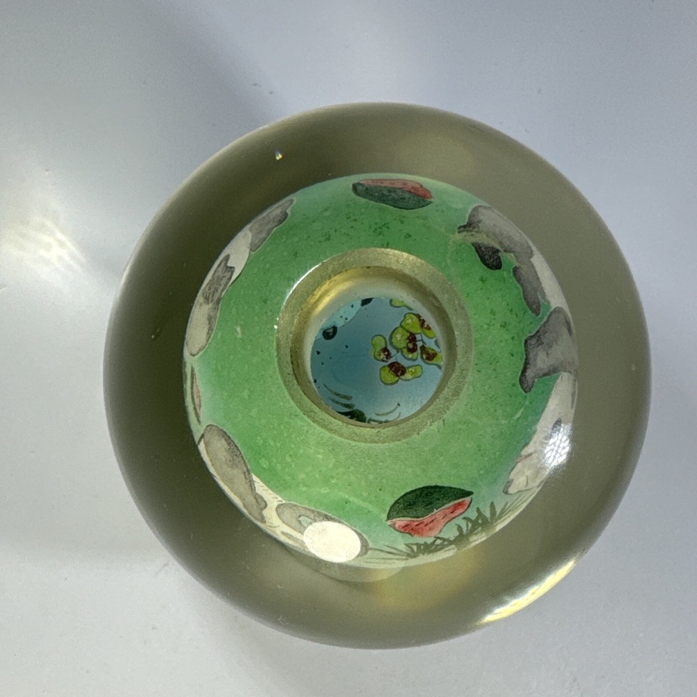 Chinese Hand painted Inside Reverse Art Panda Glass Globe