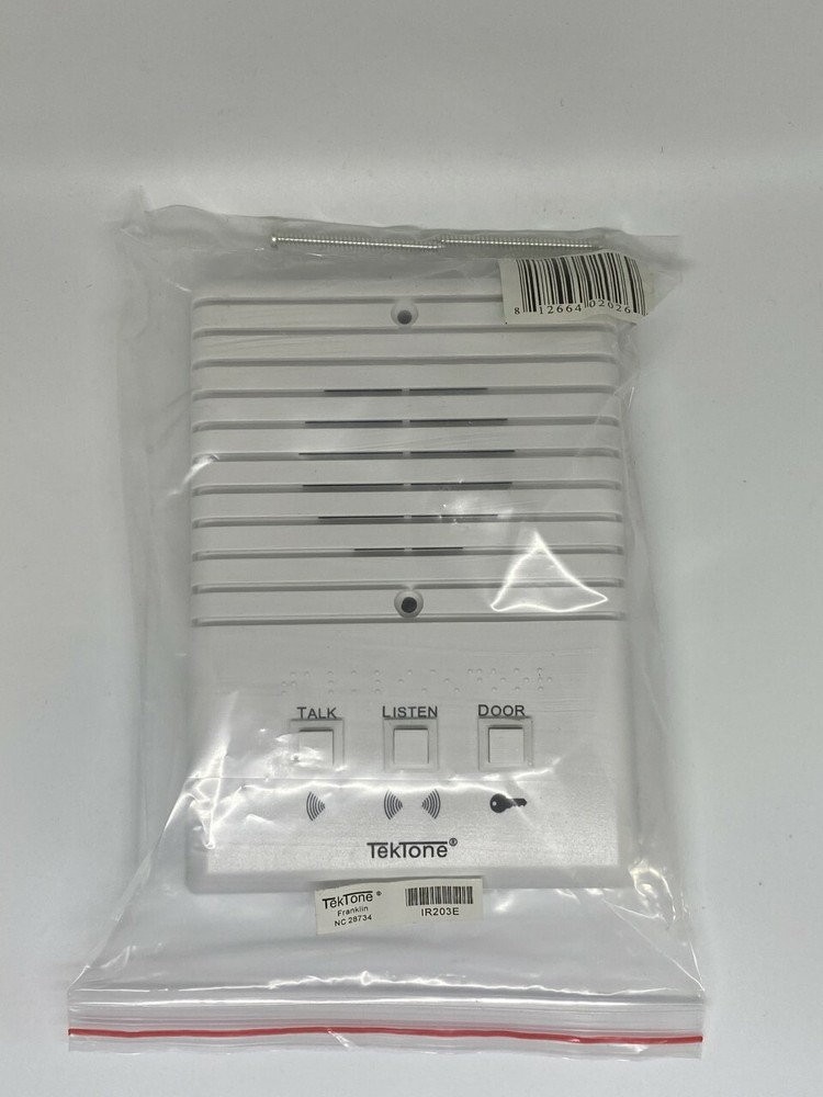Tektone (IR203C - IR203E) White Apartment Intercom Station Surface Mount **NEW**