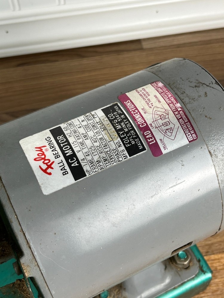 FOLEY AUTOMATIC RETOOTHER MODEL 385 . MOTOR WORKS. MISSING BELT