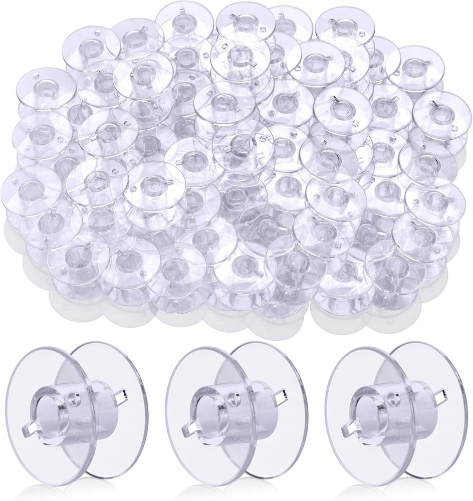 50 Pack Sewing Machine Bobbins Compatible with Most Machines