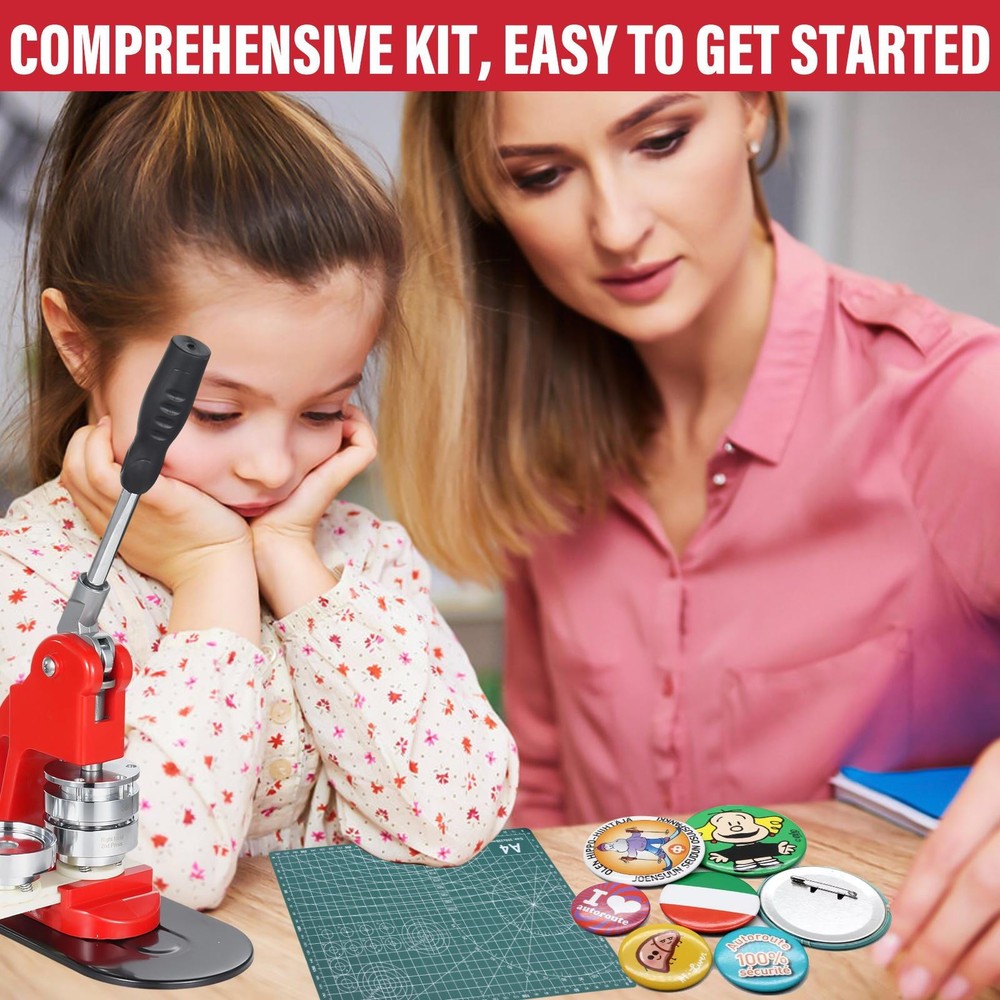 32/58/75mm Button Maker Kit Button Maker Pin Badge Press Magnet Machine
