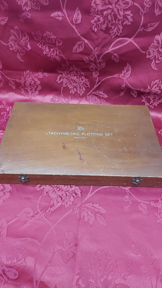 Vintage Tachymeter Plotting Set Made In England.
