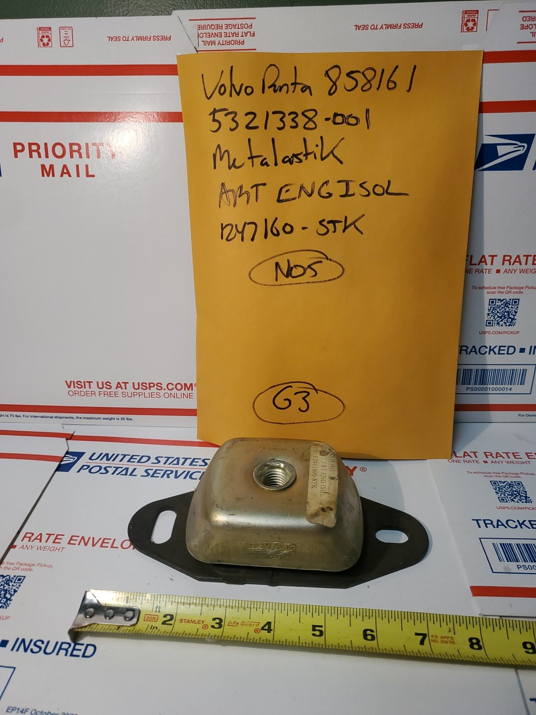 VOLVO PENTA TMD 22 ENGINE ISOLATER/ MOUNT #858161/846765 5321338-001 NEW, G2