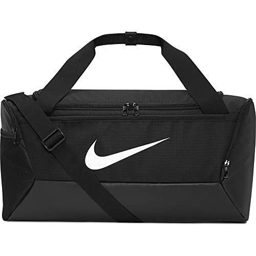 Nike Brasilia Small Training Duffel Bag (Black/White, 41L  20"L x 11"W x 11"H )