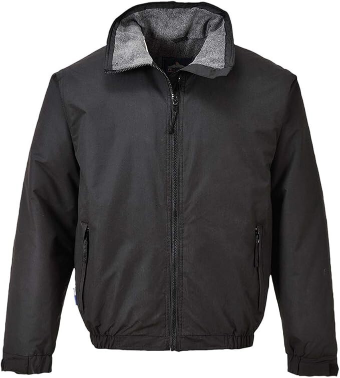 Portwest US538BKRM Regular Fit Moray Bomber Jacket, Medium, Black