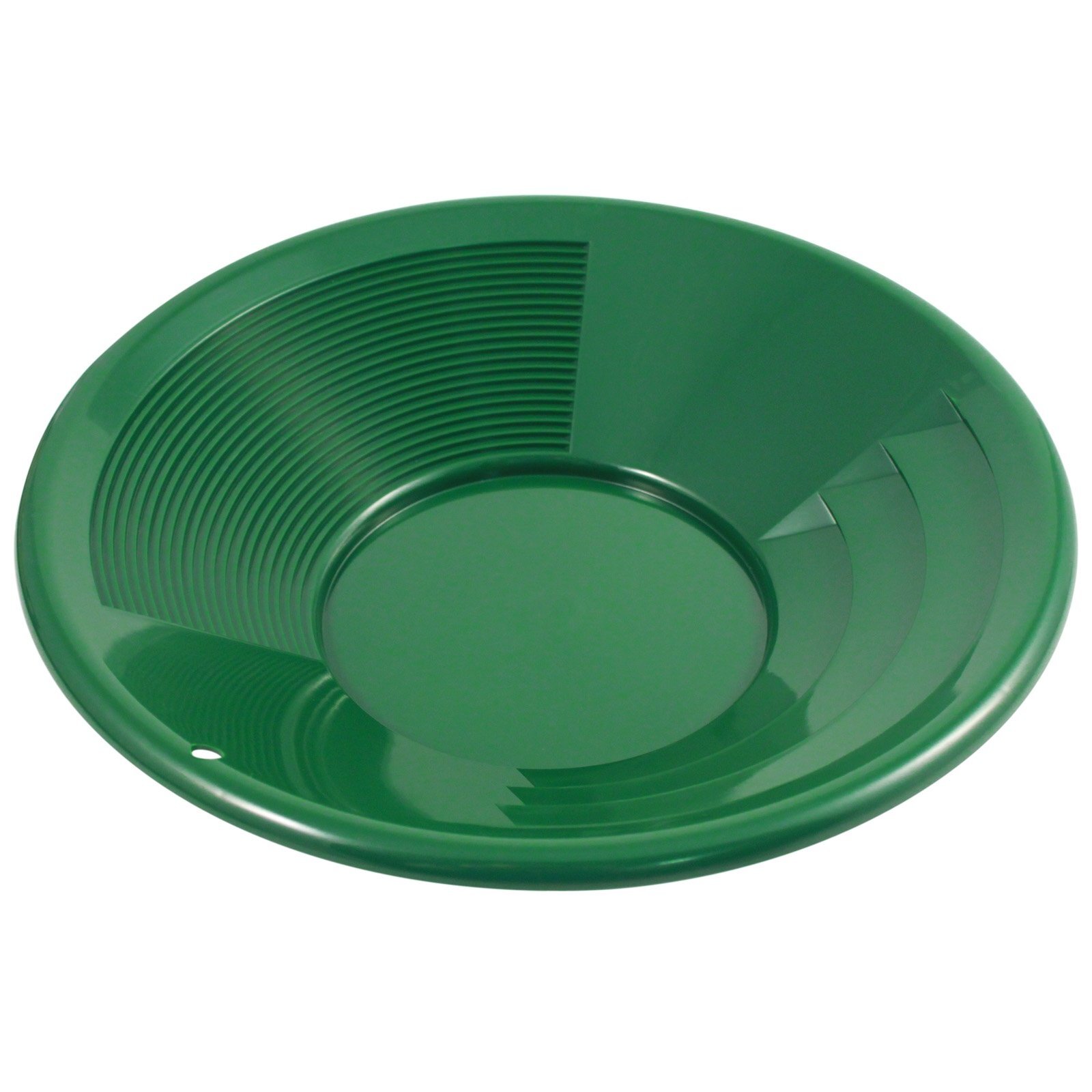 ASR Outdoor 12" Inch Green Dual Riffle Gold Panning Pan for Mining Prospecting