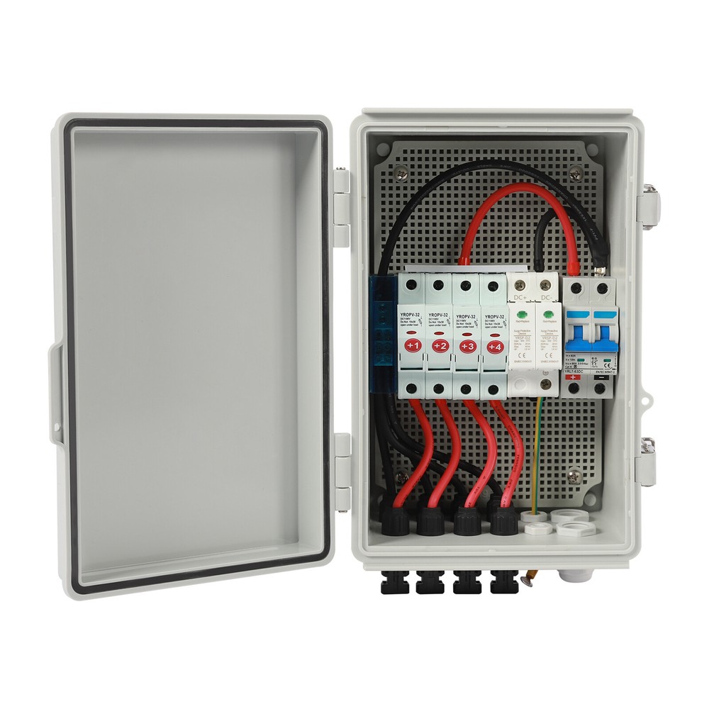 4 String Solar Combiner Box PV Combiner Circuit Breaker 63A For Solar Panel Kit