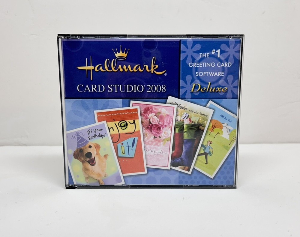 Hallmark Card Studio 2008 CD for PC Windows with Clipart & Projects-Used