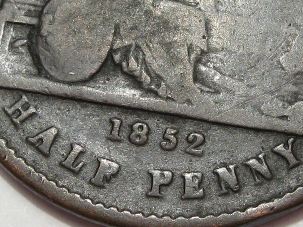 1852 Quebec Canada Half Penny Token. #194