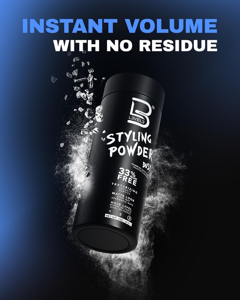 L3VEL3 Styling Powder Dust /Texturizing/Matte Look/Hold Level 3 -2PACK