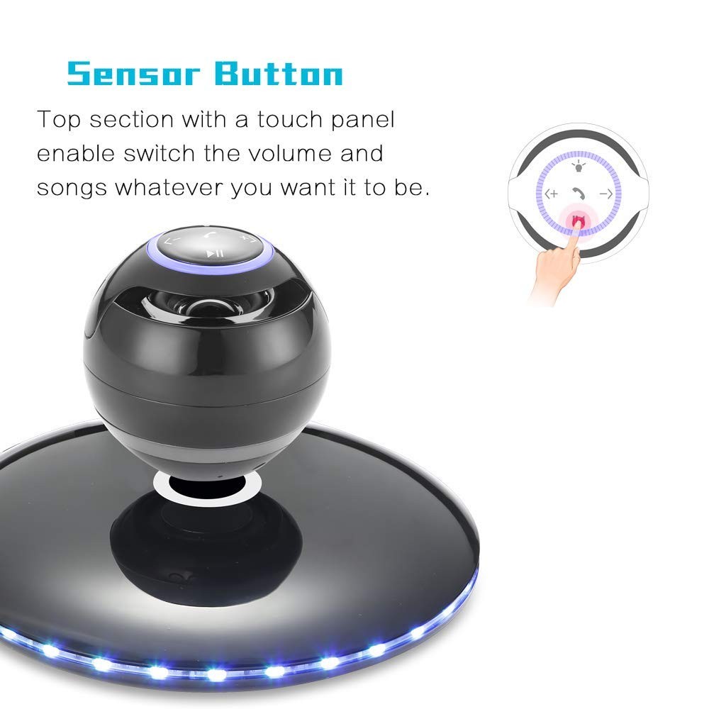 Infinity Orb Magnetic Levitating Speaker Bluetooth 4.0 LED Flash Black