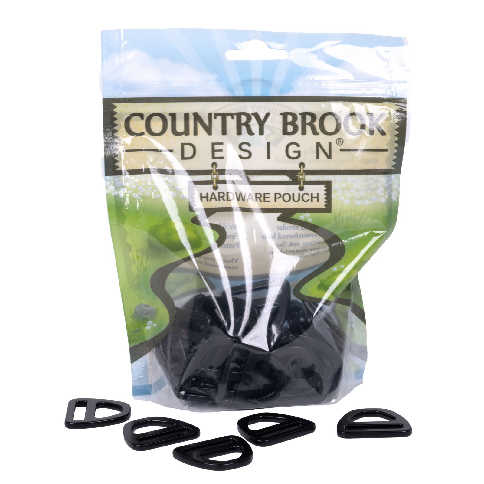 Country Brook Design® 1 Inch Black Double Bar D-Rings, 10 Pack