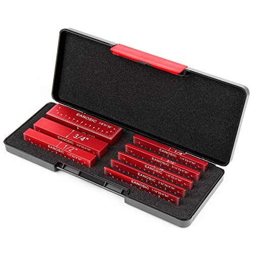 Setup Blocks Height Gauge Set, 8pcs Precision Aluminum Setup Bars for Router