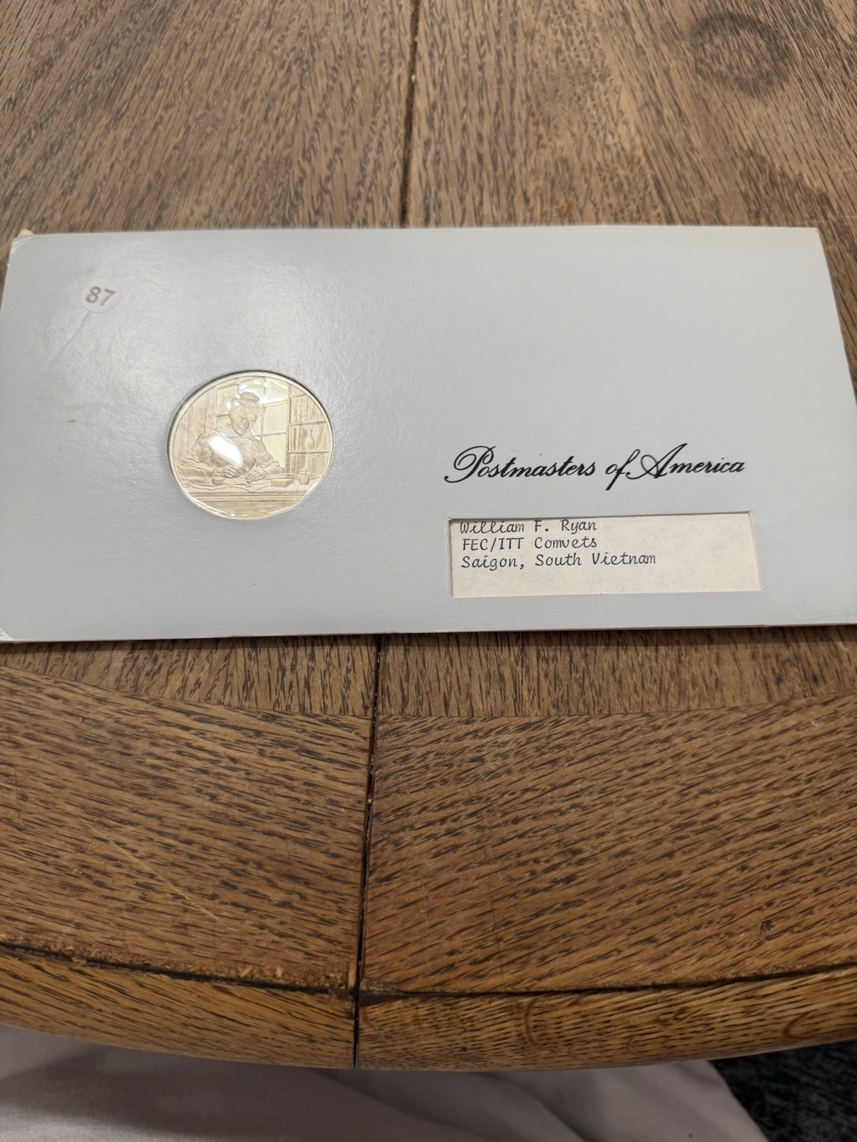 (5) postmasters of america medallic first day covers.