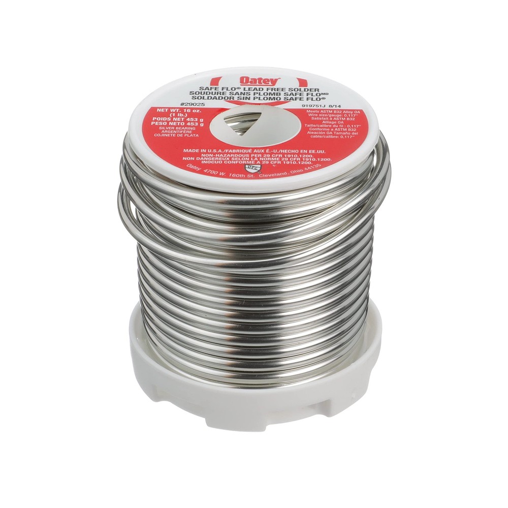 Safe-Flo 29025 Wire Solder 1Lb Solid Silver Gray Bulk