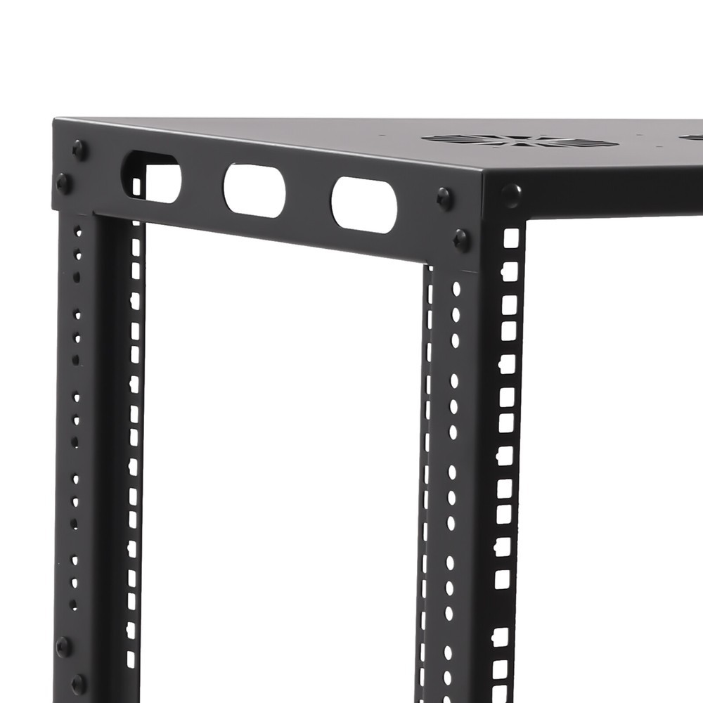 18U 18.5" 4 Post Open Frame Network Server Rack Adjustable Partition 0-31.5''
