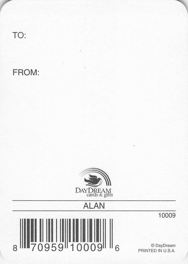 Alan "Handsome" Keepsake Name Meaning Card with Verse