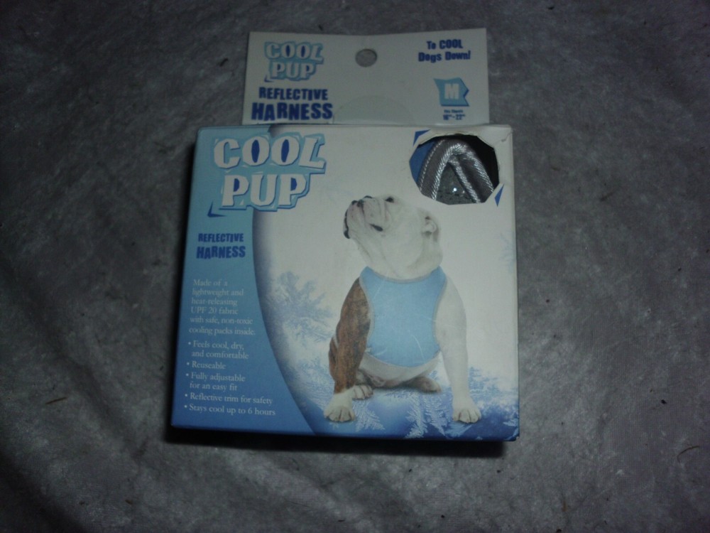 COOL PUP Reflective Harness, Blue, Medium, NEW