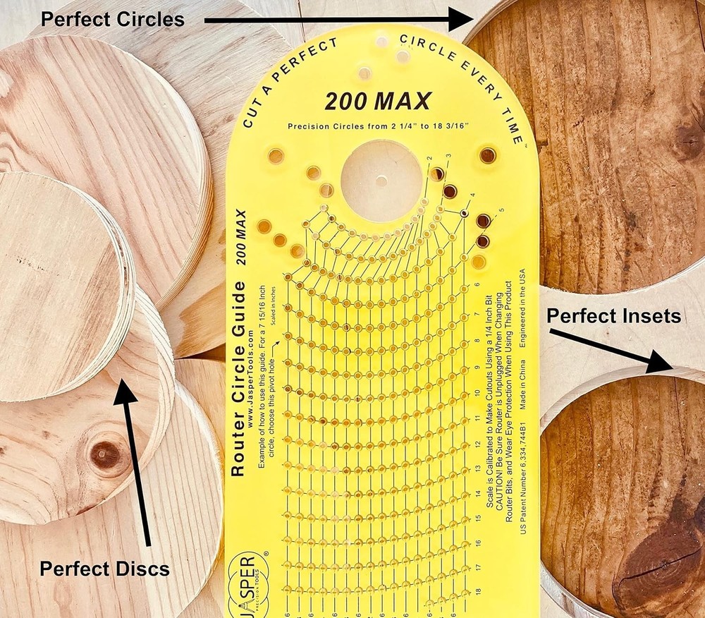 Jasper Model 200 Circle Guide Kit for Plunge Routers - Precision Cutting