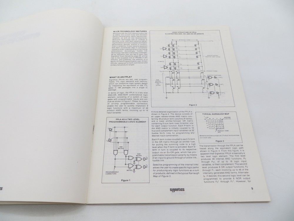 Signetics Field Programmable Logic Arrays 1977 vtg tech data manual reference