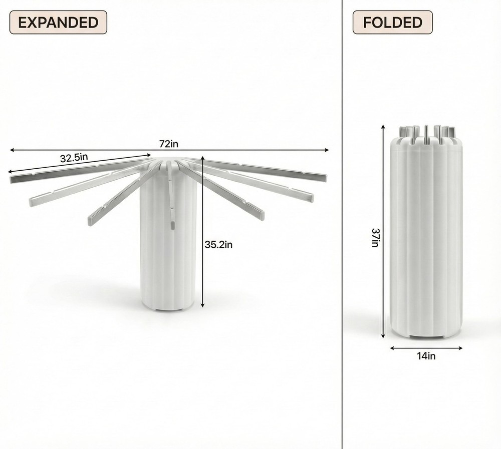 Wall-Mounted Drying Rack Clothing Foldable, Space-Saving Laundry Drying Rack ...