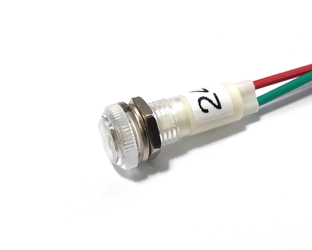 BBT 24 volt Waterproof White LED Low-Profile Indicator Light